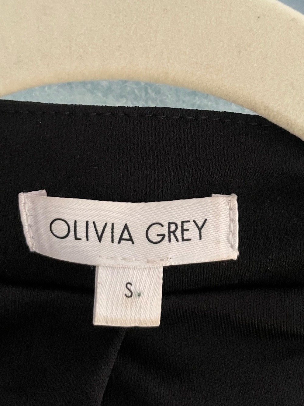 Olivia Grey Women's Black Open-Front Tuxedo style Blazer High Low hem size small - Picture 4 of 6